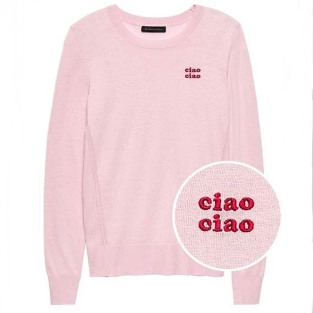 Banana Republic pink ciao sweater